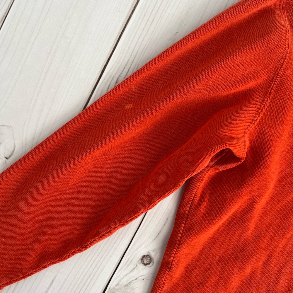 Men Warm Orange Pullover Sweater - image 4